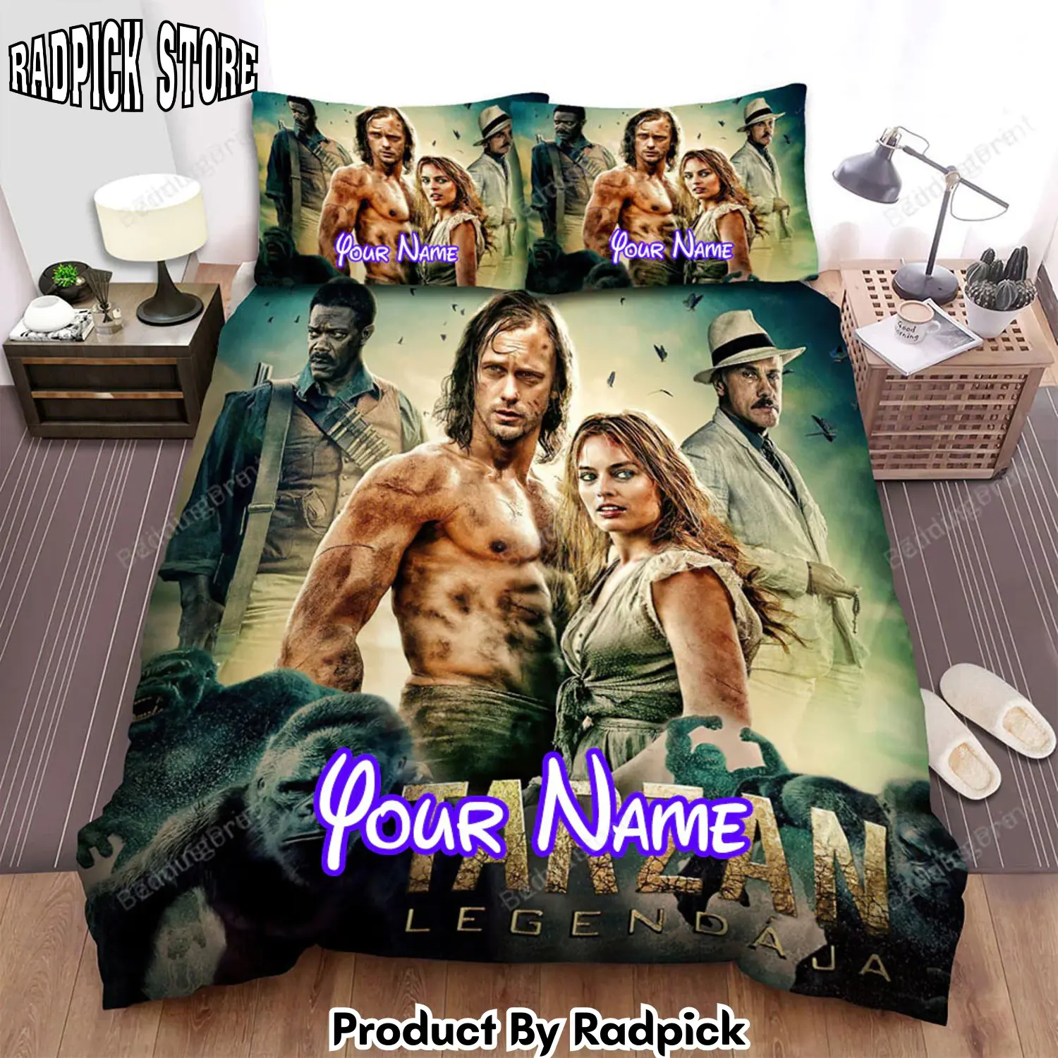 Radpick the legend of tarzan movie poster 2 bed sheets duvet cover personalized name bedding sets rp3271138